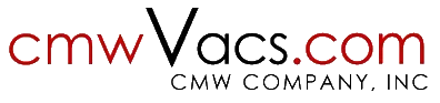 A green background with the words vacs and cmw company written in black.