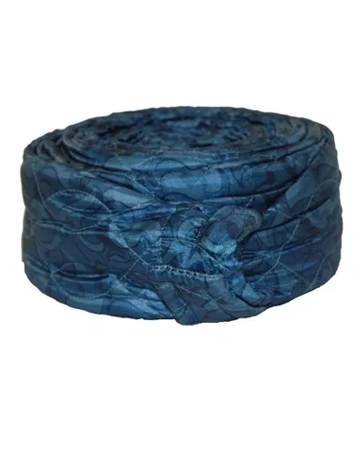 A blue ribbon is wrapped around the edge of a bowl.