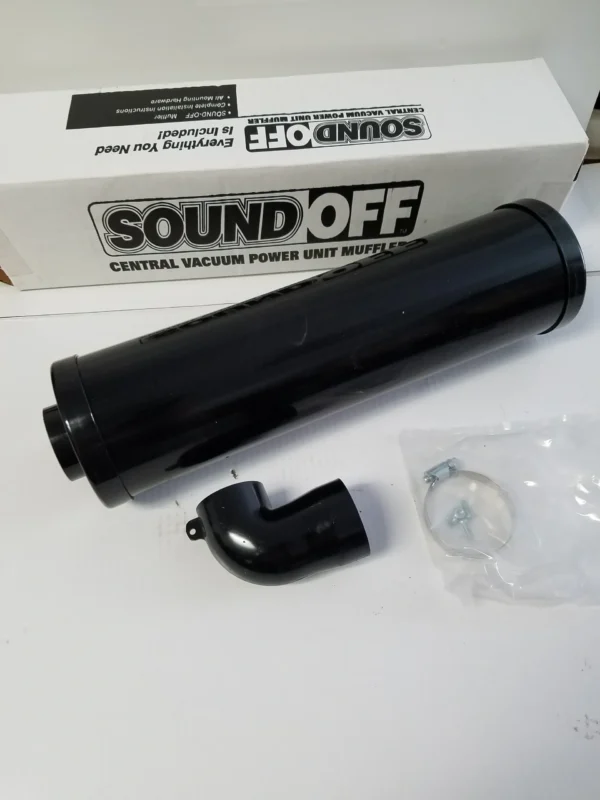 A black tube with a box and some parts