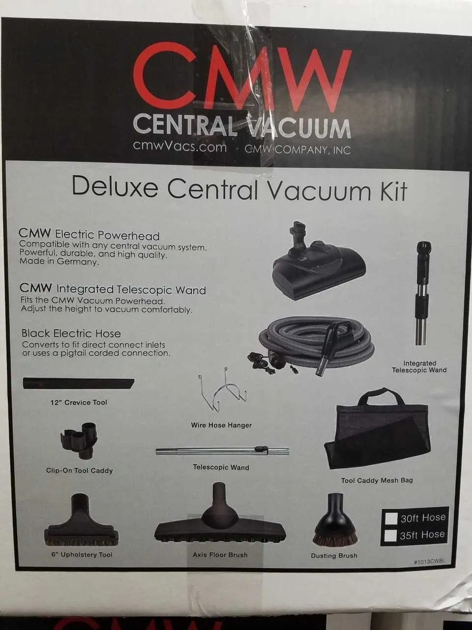 A poster of the various parts of a vacuum cleaner.