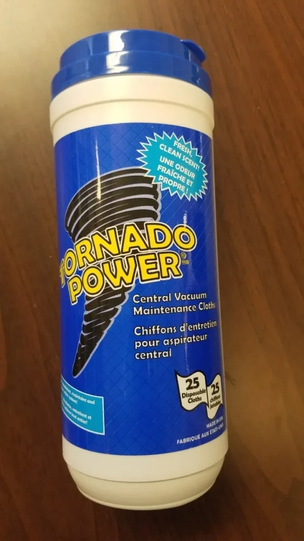 A can of tornado power is sitting on the table.