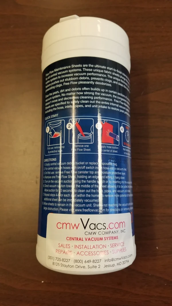 A can of water is shown with instructions.