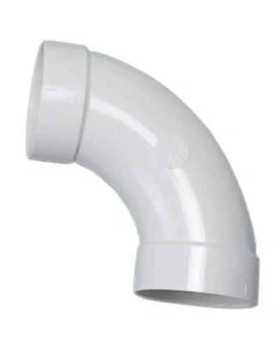 A white elbow is shown with the word " pipe " on it.