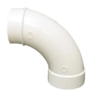 A white pipe with a round bottom.